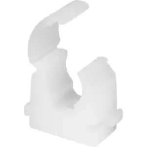 Image of Talon Hinged Clip 28mm (50 Pack) in White Plastic
