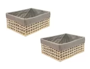 Image of Cotton Rope Storage Basket Set Of 2 Large