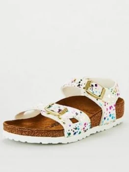 Birkenstock Girls Confetti Rio Sandal - White/Multi