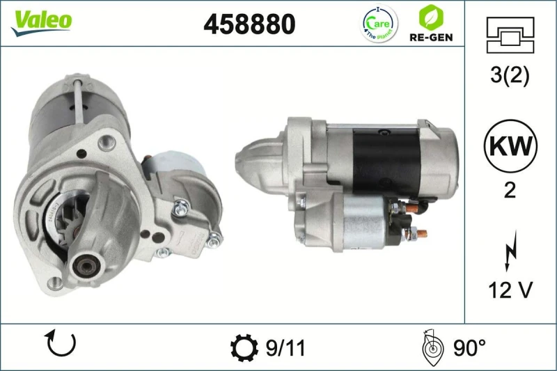 Image of Starter motor VALEO 458880