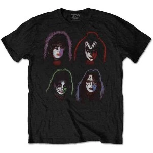 Image of KISS - Faces Unisex Large T-Shirt - Black