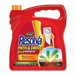 Image of Resolva Weedkiller 2 In 1 Path & Drive Kills Mossa & Algae Ready To Use 3L