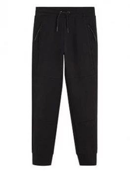 Mango Boys Zip Pocket Joggers - Black, Size 8 Years