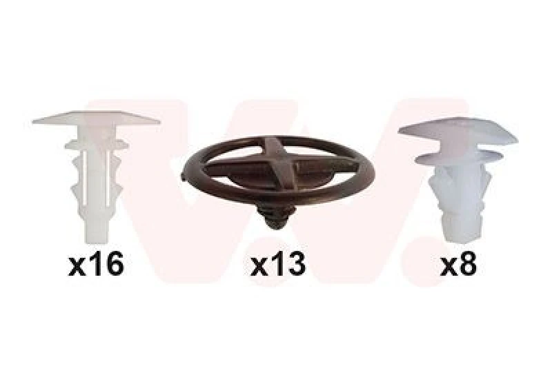 Image of VAN WEZEL Mounting Kit, bonnet VAN WEZEL 3388797