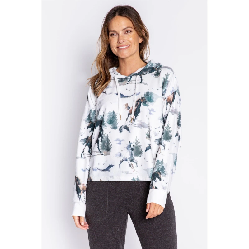 Image of PJ Salvage pullover hoodie Off-White female 8 (XS)