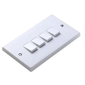 image of Power Pro 10A 2 way White Quadruple Light Switch