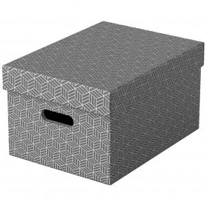 image of Storage Box Home Size M 3Pcs Grey