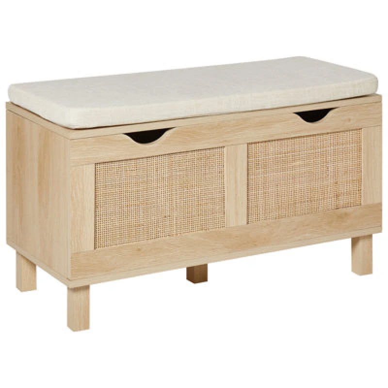Image of Beliani Storage Bench Light Wood Washington