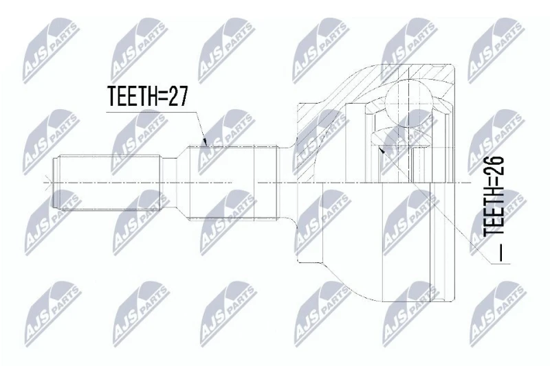 Image of NTY CV joint kit NTY NPZ-FR-054