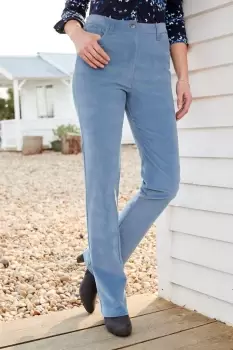 Image of Ella Stretch Cord Straight Leg Jeans