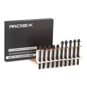 Image of RIDEX Cylinder Head Bolt Kit Male Torx 1217B0074 Bolt Kit, cylinder head RENAULT,DACIA,CLIO II (BB0/1/2_, CB0/1/2_),KANGOO (KC0/1_)