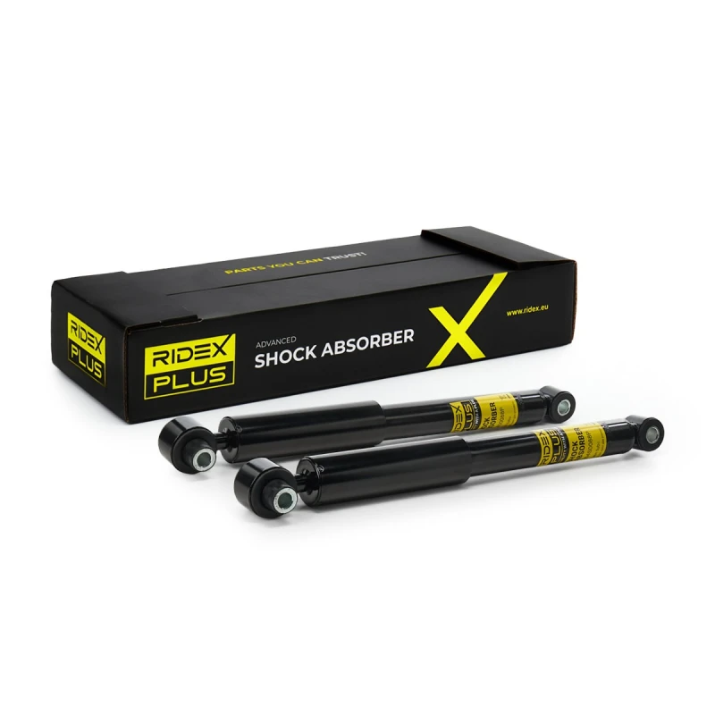 Image of RIDEX PLUS 854S0279P Shock absorber Rear Axle, Gas Pressure, Twin-Tube, Telescopic Shock Absorber, Bottom eye Shock Absorber (854)