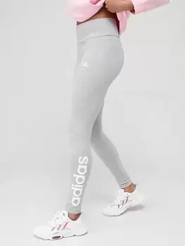 Image of adidas Linear Leggings - Medium Grey Heather Size M Women