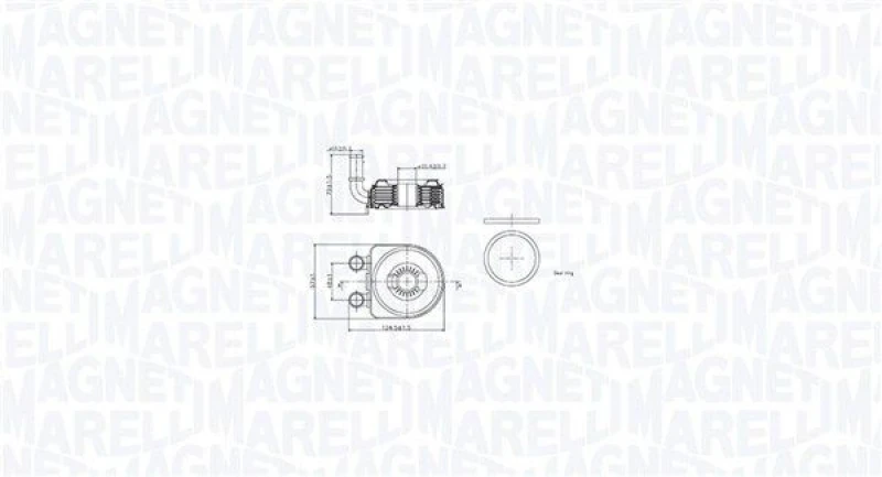 Image of MAGNETI MARELLI Engine oil cooler MAGNETI MARELLI 350300002500
