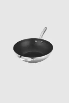 Image of Scratch Guard Stainless Steel Non Stick 29cm Wok Pan, Induction Suitable