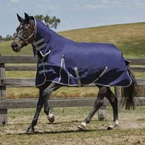 Image of Weatherbeeta ComFiTec Essential Combo Medium Turnout - Navy/Silver/Red
