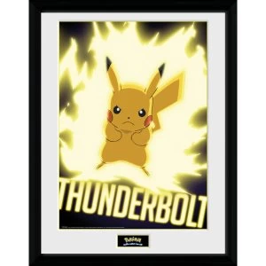 Image of Pokemon Thunder Bolt Pikachu Collector Print (30 x 40cm)
