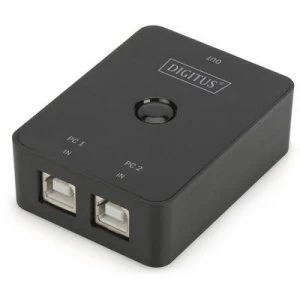 Image of Digitus DA-70135-2 1+2 ports USB 2.0 changeover switch Black