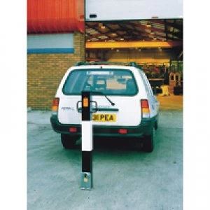 image of Slingsby VFM Black White Heavy Duty Removable Steel Bollard Large 319860