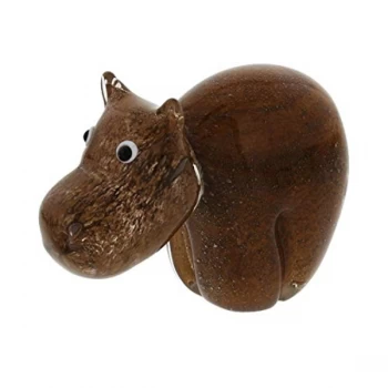 Image of Objets d'art Glass Figurine - Hippo