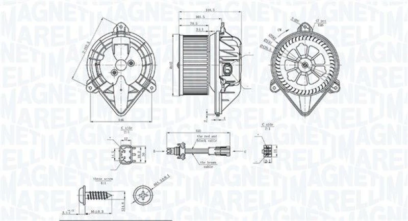 Image of MAGNETI MARELLI Blower motor MAGNETI MARELLI 069412753010