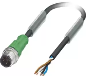 image of Phoenix Contact M12 4-Pin Cable assembly, 3m Cable