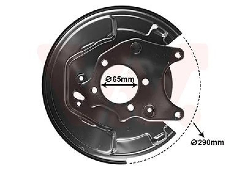 Image of VAN WEZEL Brake disc backing plate VAN WEZEL 5430376