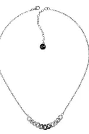 image of Ladies Karl Lagerfeld Silver Plated Ombre Chain Necklace 5378186