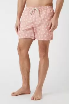 image of Pink Floral Print Swim Short