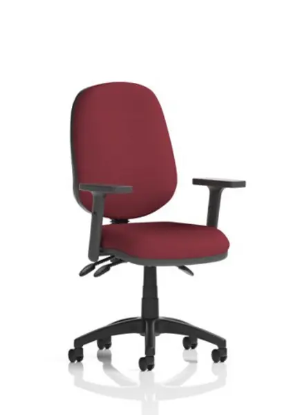Image of Eclipse III Lever Task Operator Chair Bespoke With Height Adjustable Arms In Ginseng Chilli