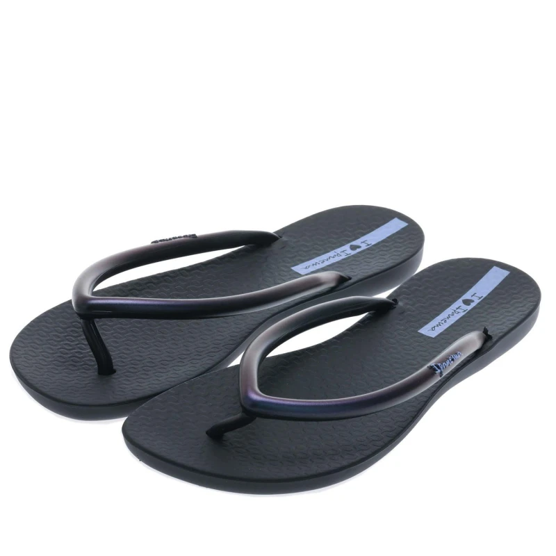 Image of Ipanema Wave Bubble Flip Flops - Black 3