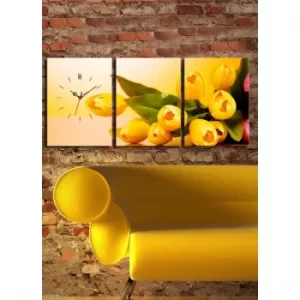 Image of 3P3040CS-45 Multicolor Decorative Canvas Wall Clock (3 Pieces)