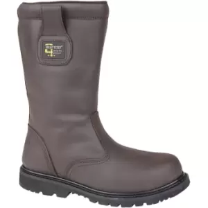 Image of Grafters Mens Safety Toe Cap Rigger Boots (11 UK) (Brown Crazy Horse) - Brown Crazy Horse