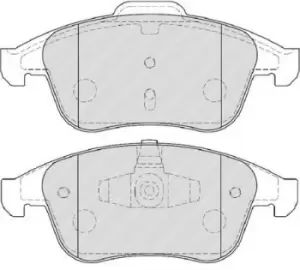Image of Ferodo FDB4068 Brake Pad Set Front Axle Premier Car