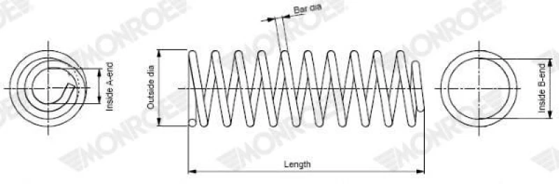 Image of MONROE Coil spring MONROE SP4013