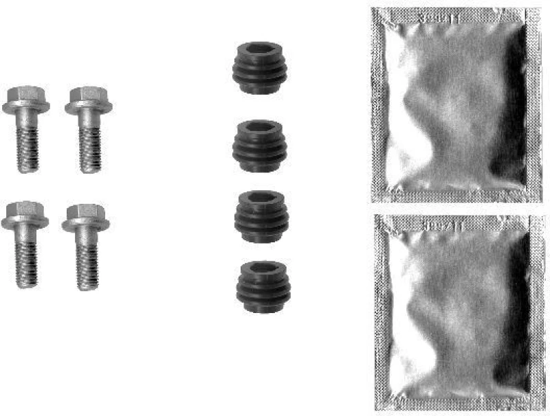 Image of HELLA Accessory Kit, brake caliper HELLA 8DZ 355 201-601