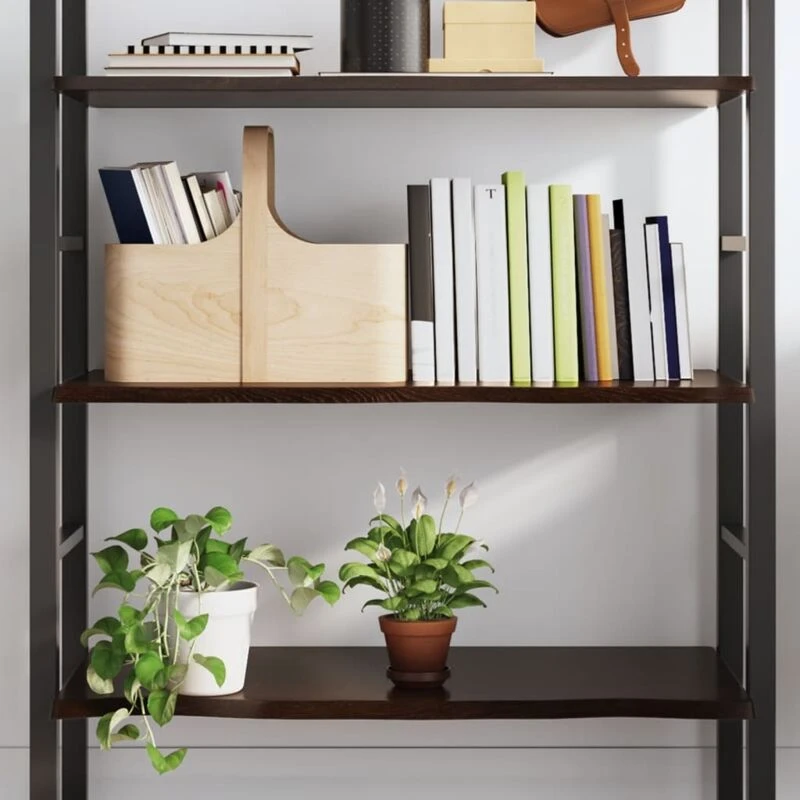 Image of VIDAXL Wall Shelf Dark Brown 100x60x2cm Treated Solid Wood Oak vidaXL 8720845815301