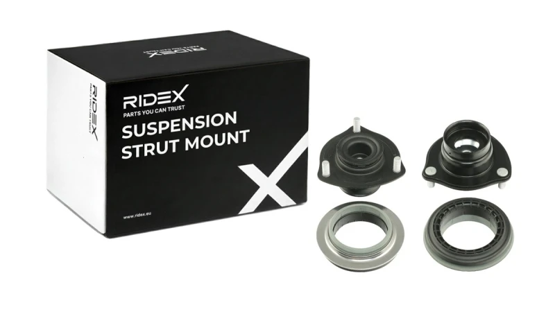Image of RIDEX 1180S0875 Top strut mount Front Axle, with rolling bearing Suspension Strut Support Bearing (1180)