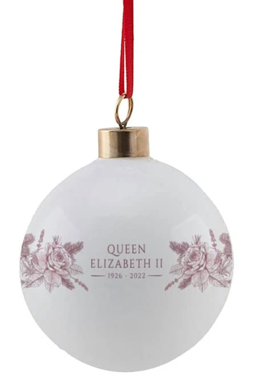 Image of VICTORIA EggS Queen Elizabeth II Commemorative Bauble 60mm Multi