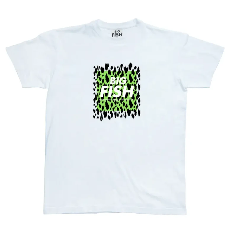 Image of Big Fish Green camo T-Shirt Big Fish Blanc Male S TEE-PRINT--CAMOVERT-WHITE-S