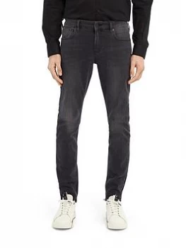 Image of Scotch & Soda Skim Slim Fit Fallen Hero Jeans, Grey, Size 36, Length Long, Men