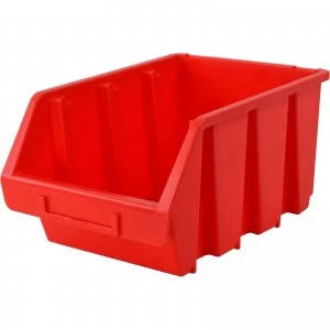 image of Faithfull Ergobox Interlocking Storage Bin Red 209mm 340mm 155mm