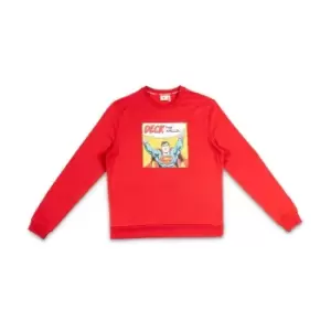 image of Star Christmas Crew Sweatshirt Mens - Red