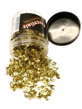 Image of Value 9.5mm Drawing Pins Tub Brass PK1200