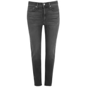 image of Rag and Bone Nina High Rise Ankle Grazer Jeans - Black