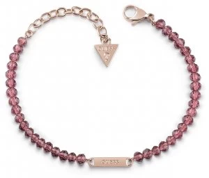 Guess Uptown Chic Pink Bead Logo Bracelet UBB28044-L Jewellery