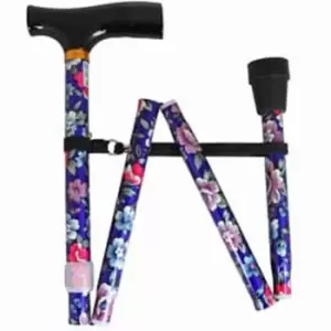 image of Nrs Healthcare Folding Walking Stick - Blue