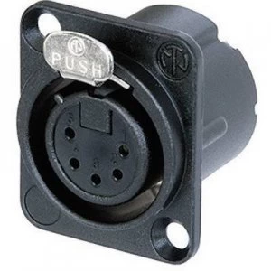 Image of XLR connector Sleeve socket straight pins Number of pins 5 Black Neutrik NC5FD LX B
