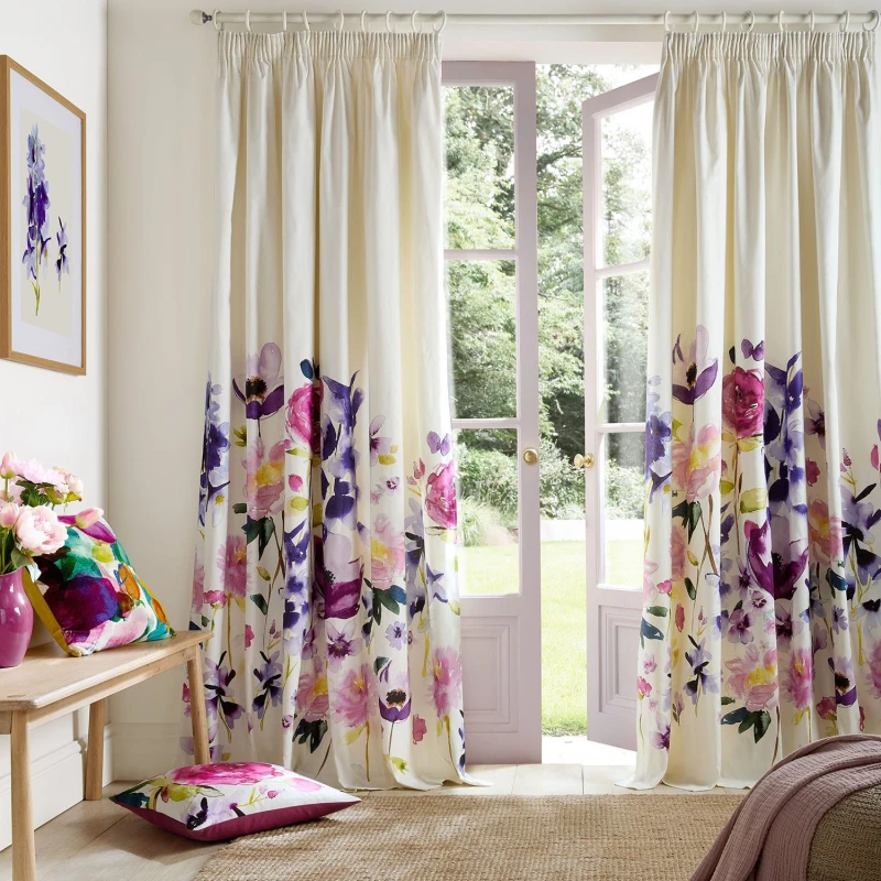 Image of Bluebellgray Taransay Curtains, 229 x 229cm, Fuchsia