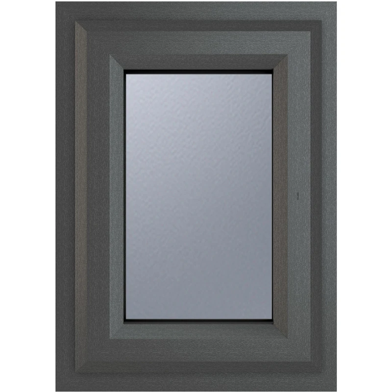 Image of Crystal Triple Glazed Window Grey/White Top 440 X 610Mm Obscure 3GRYWHOTG440610